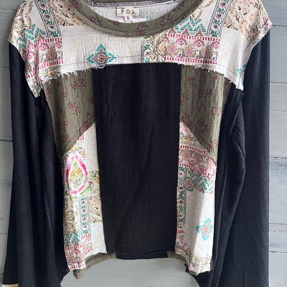 POL Multicolor Patchwork Top - Picture 6 of 6